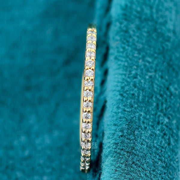 Front View of Round Diamond Half Eternity Band
