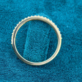 Top view of lab grown diamond wedding band​

