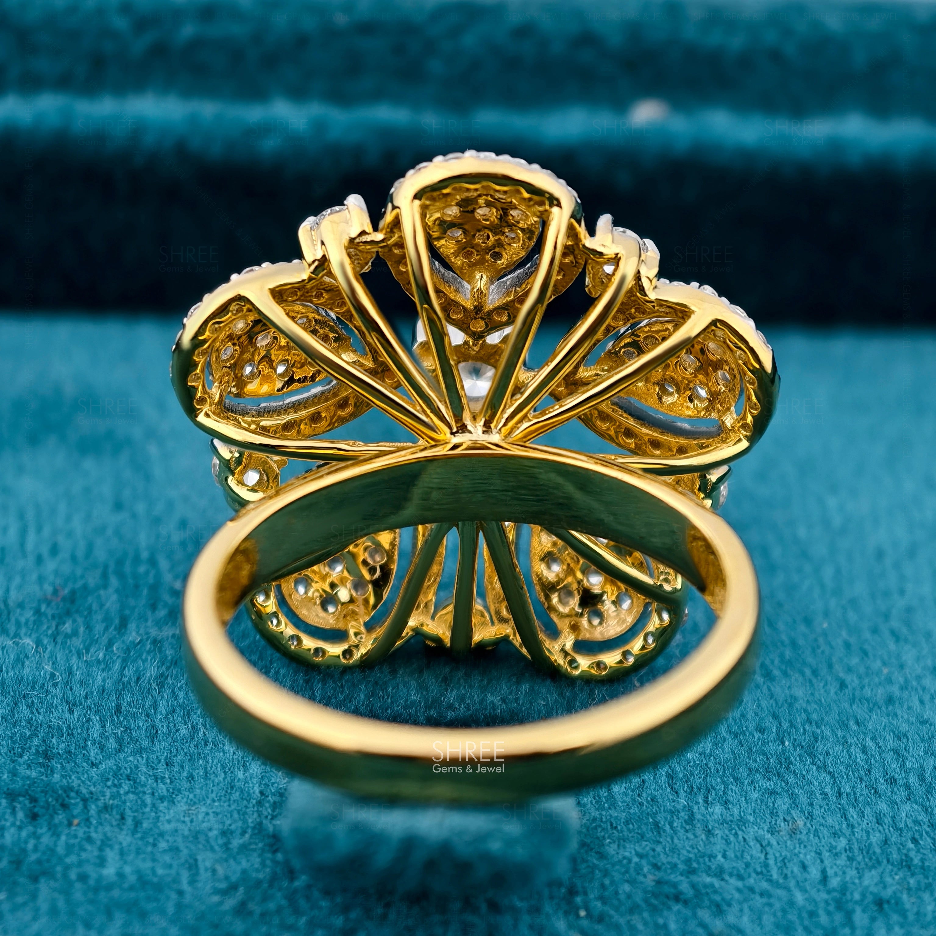 Back View of Cocktail Diamond Rings