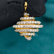front view of square diamond pendant​