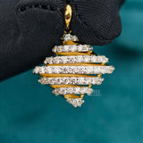 front view of square diamond pendant​