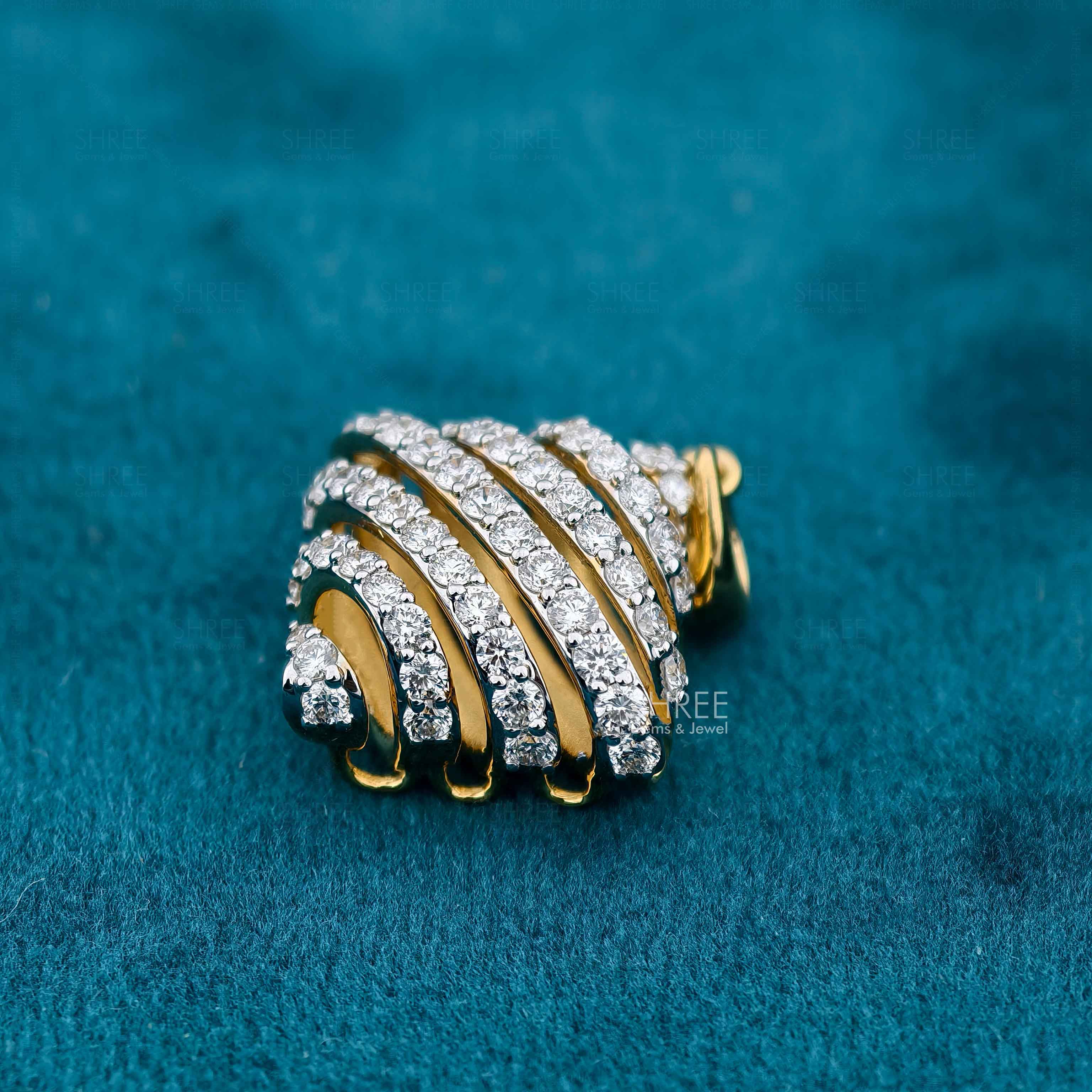 front view of diamond square pendant​