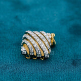 front view of diamond square pendant​