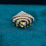 side metal view of square shaped diamond pendant​

