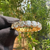 Front view of round diamond eternity band​
