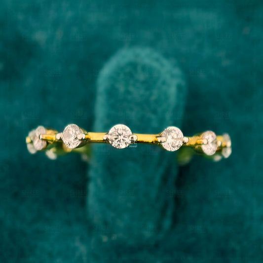 Front View of Round Lab Grown Diamond Eternity Band for Women