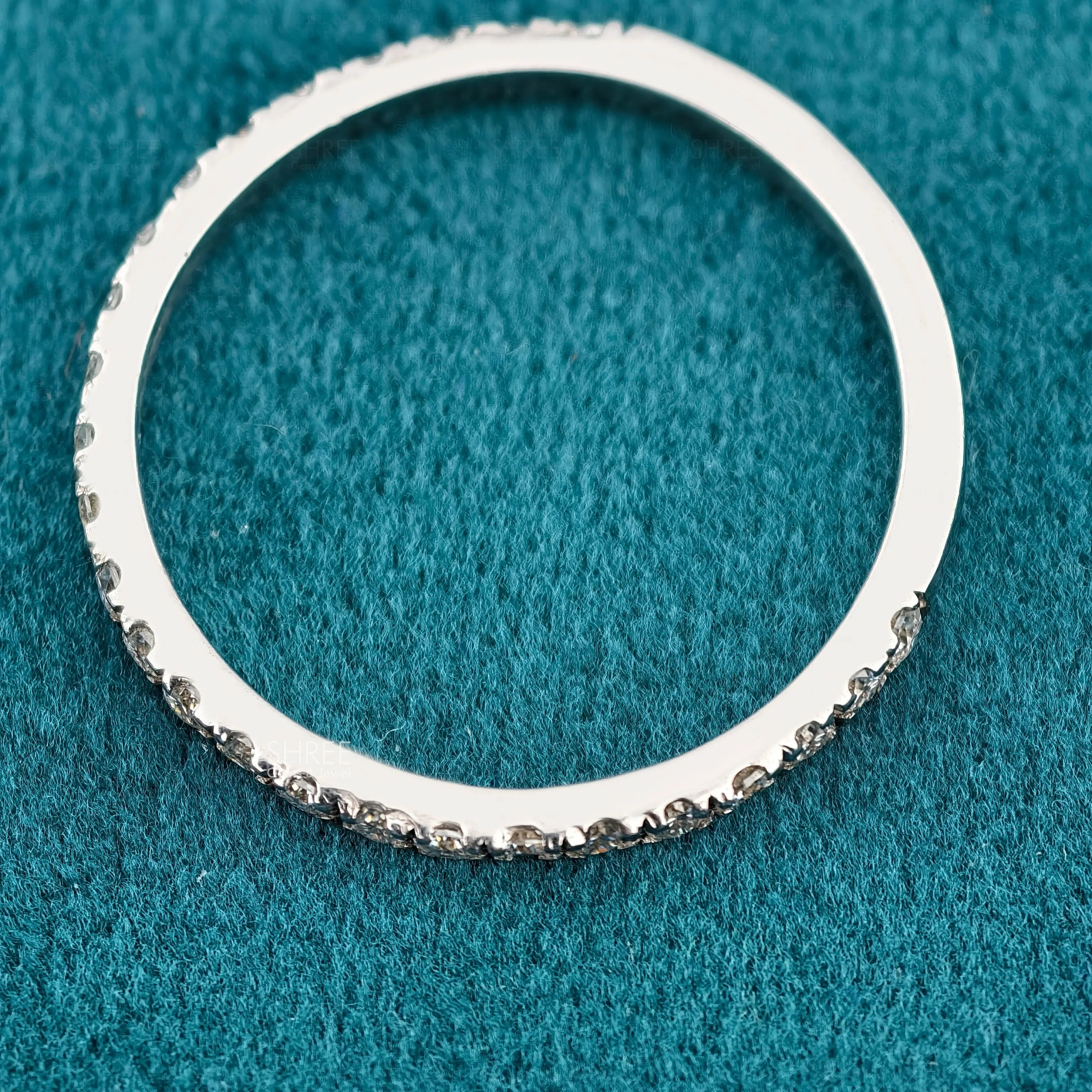 Round Shaped Lab Diamond Minimalist Eternity Ring