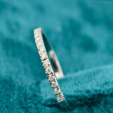 Side View of Round Shaped Lab Diamond Minimalist Eternity Ring