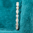 Front View of Round and Marquise Diamond Half Eternity Band