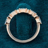 Full Band View of Round and Marquise Diamond Half Eternity Band