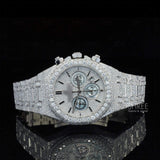 Front View of Royal Oak Prism Chronograph Timepiece – White Gold Edition