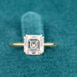 Front View of 2 Ct Solitaire Asscher Cut Diamond Ring​