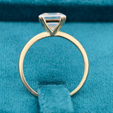 Top View of 2ct Asscher Cut Diamond Ring​