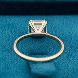 Back View of 2 Carat Asscher Cut Diamond Ring