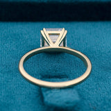 Back View of 2 Carat Asscher Cut Diamond Ring