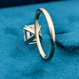 Side View of Solitaire Asscher Cut Lab Grown Diamond Ring​
