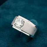 Side View of 2 Ct Mens Solitaire Diamond Rings​