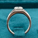 Top View of  2 Ct Round Solitaire Ring for Men​