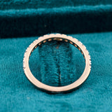 Full Band View of Stackable Lab Grown Round Diamond Half Eternity Band