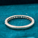Back side view of Stackable Lab Grown Round Diamond Half Eternity Band​