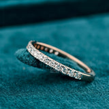 Side View of Stackable Lab Grown Round Diamond Half Eternity Band