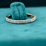 Cloase up view of Stackable Lab Grown Round Diamond Half Eternity Band​