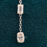 front view of diamond three stone necklace​
