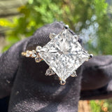 front view of princess cut diamond ring​
