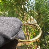 metal view of 2 carat princess cut diamond engagement ring​
