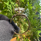 full view of 2 ct princess cut diamond ring