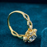 Setting View of Round Engagement Rings Vintage​

