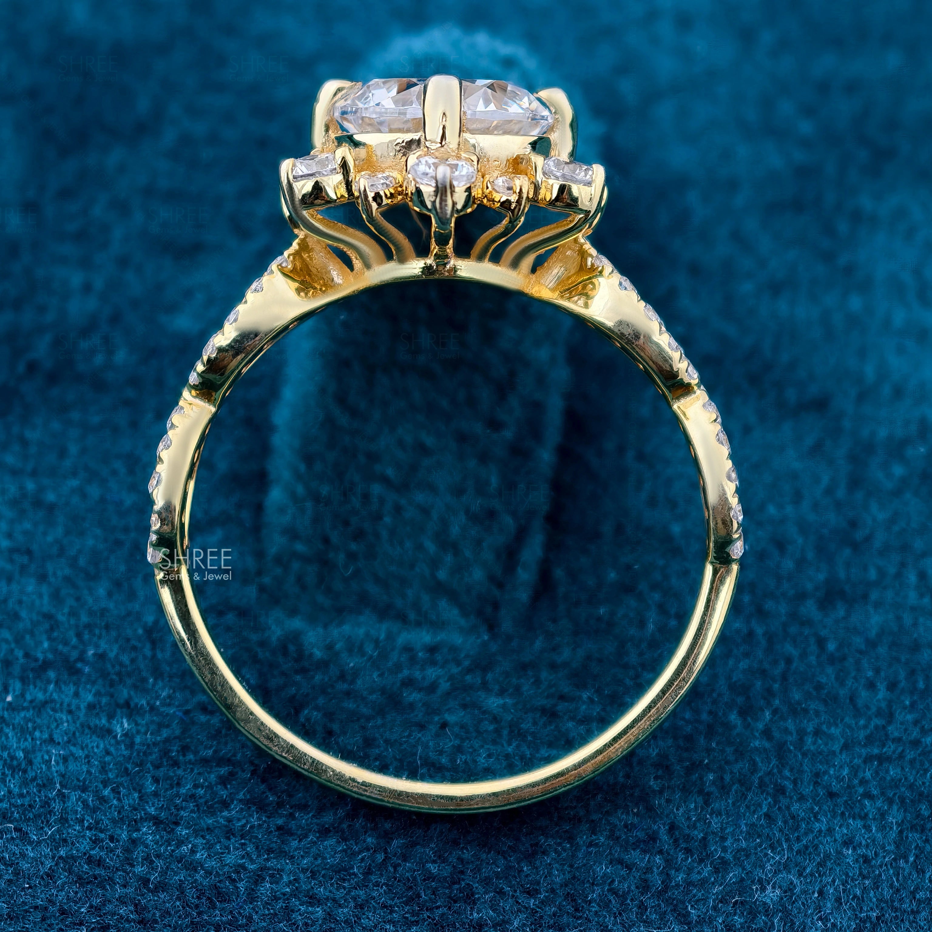 Top View of Lab Grown Vintage Engagement Rings​

