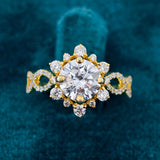 Front View of Vintage Round Cut Engagement Ring for Sale​

