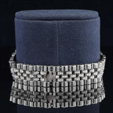 Back View of White Dial Iced Out Datejust Style Moissanite Watch – 41MM Bust Down Watch