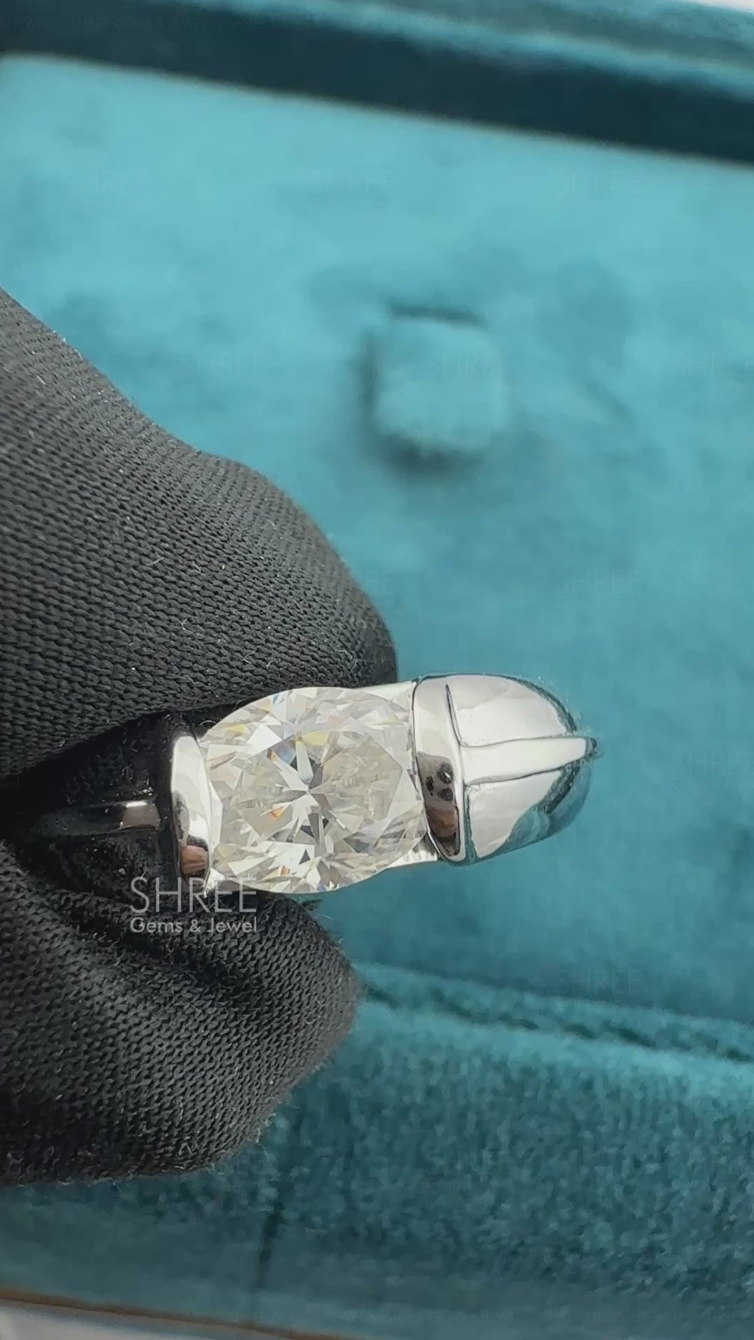 Video of Oval Lab Grown Diamond Ring