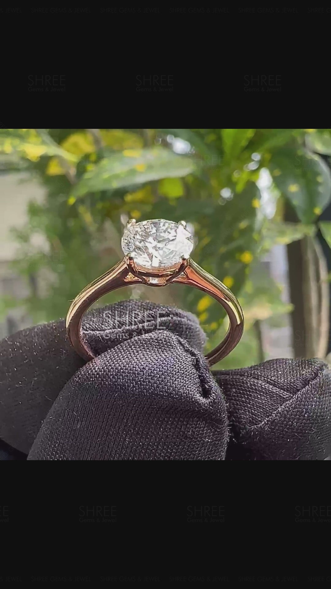 Video of Solitaire Round Lab Diamond Engagement Rings​