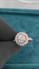 Video of 1Ct Round Lab Diamond Vintage Style Halo Engagement Ring