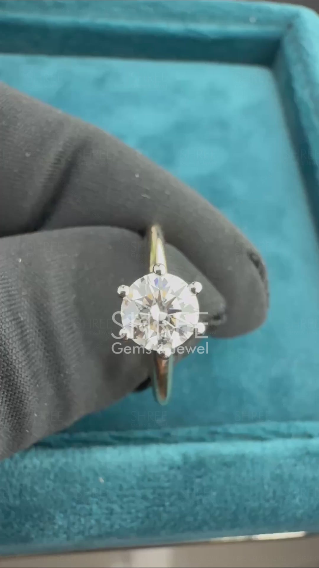 Video of Hidden Halo Lab Diamond Engagement Ring