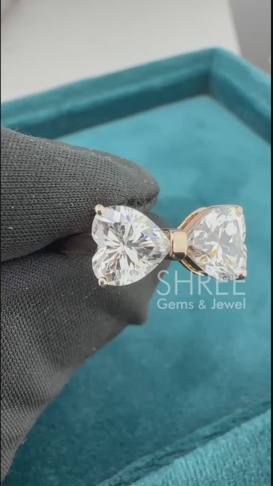 Video of 3 Ct Heart Cut Lab Diamond Infinity Ring