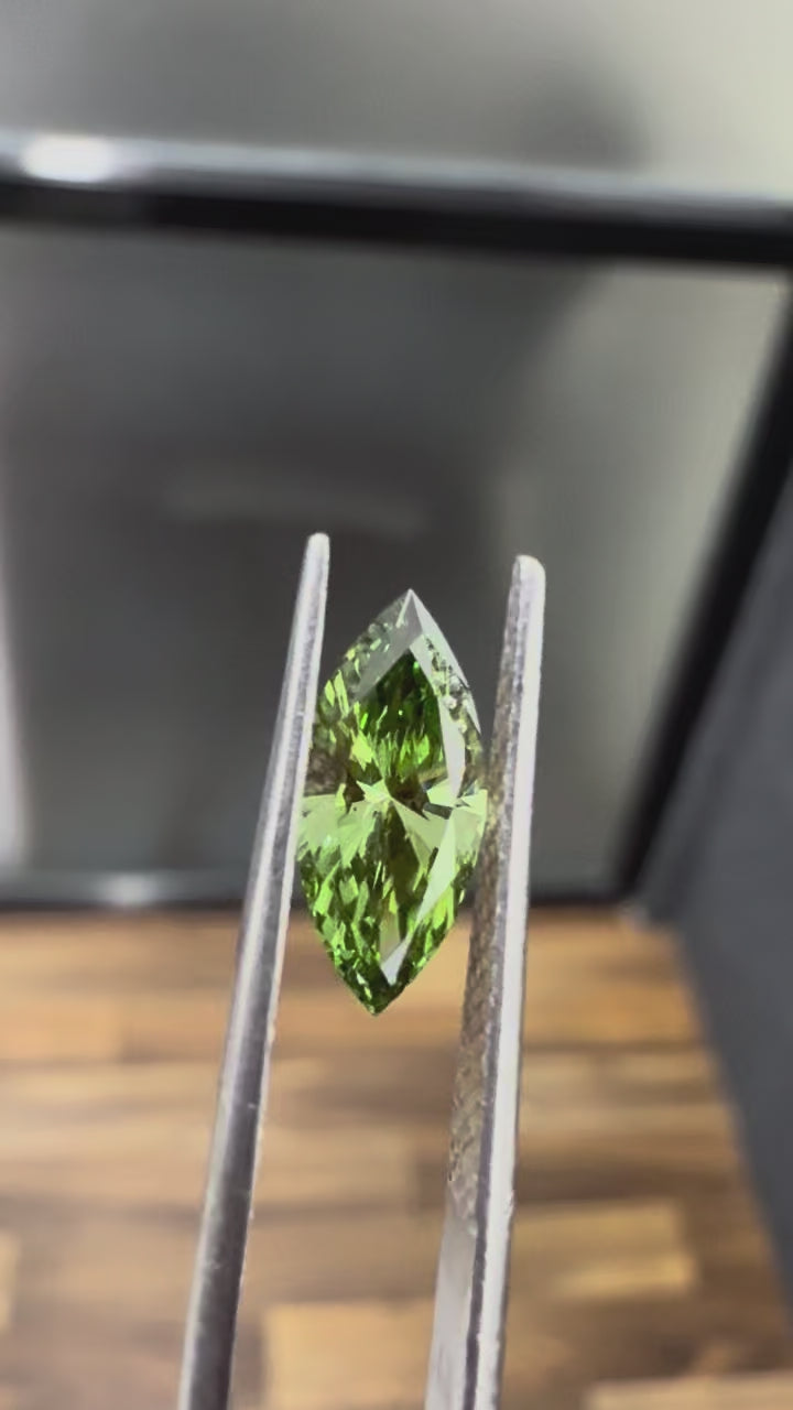 video of 1.50 Ct Green Marquise Diamond​