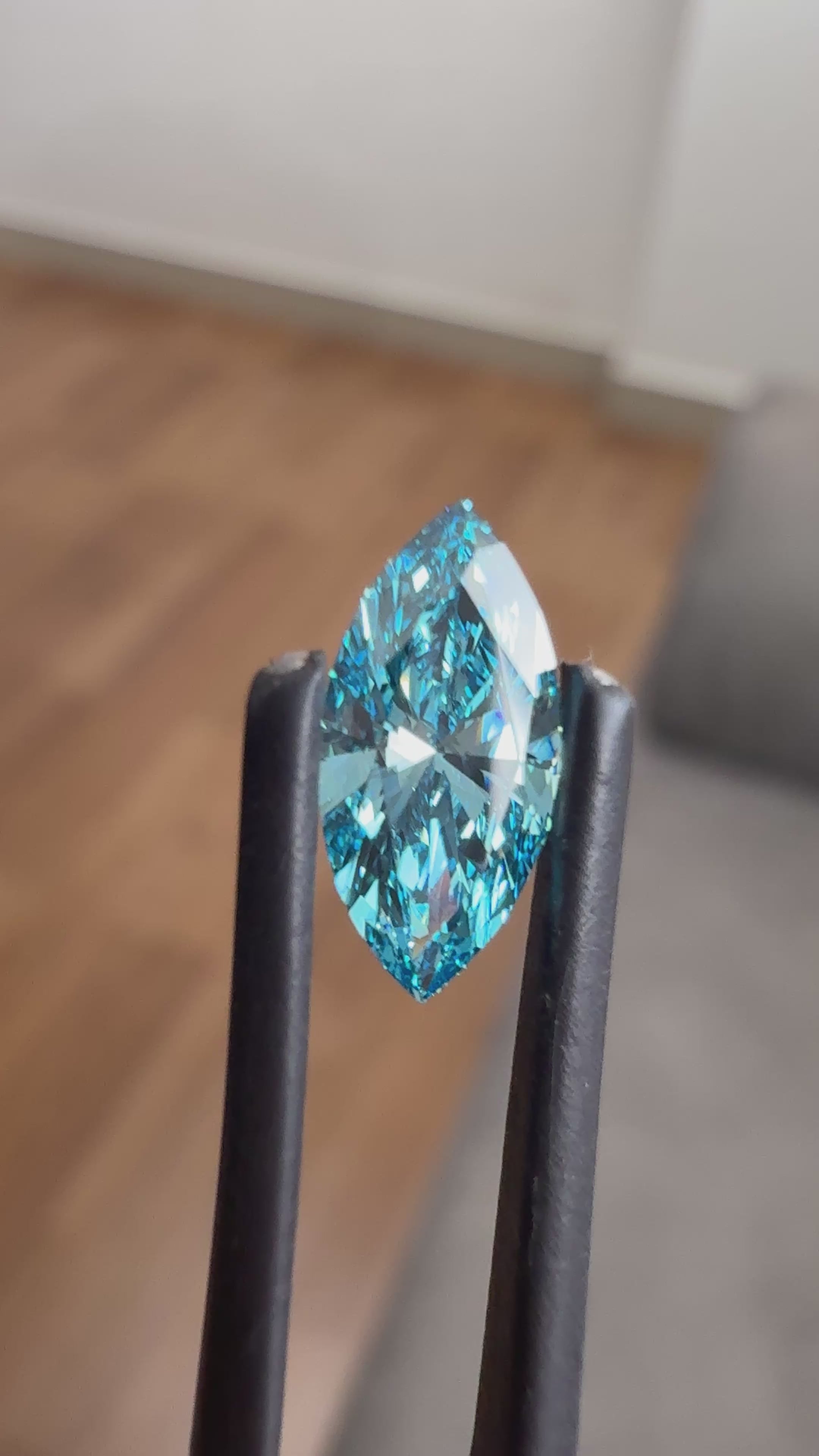 Video of Blue Color Marquise Lab Grown Diamond​

