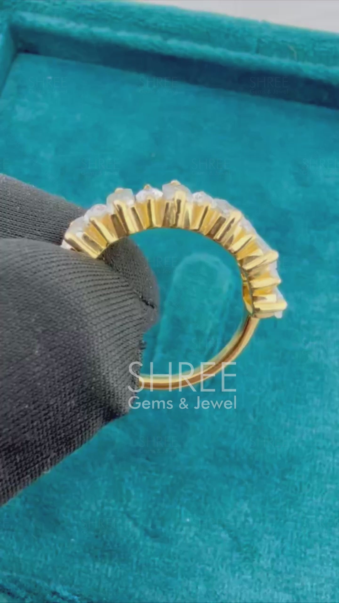 Video of Marquise & Baguette Lab Diamond Eternity Ring