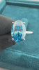 VIdeo of 3 Carat Fancy Blue Oval Hidden Halo Engagement Ring
