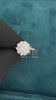 Round Cut Lab Diamond Flower Design Engagement Ring