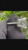 VIdeo of 7 Carat Radiant Three Stone Halo Engagement Ring