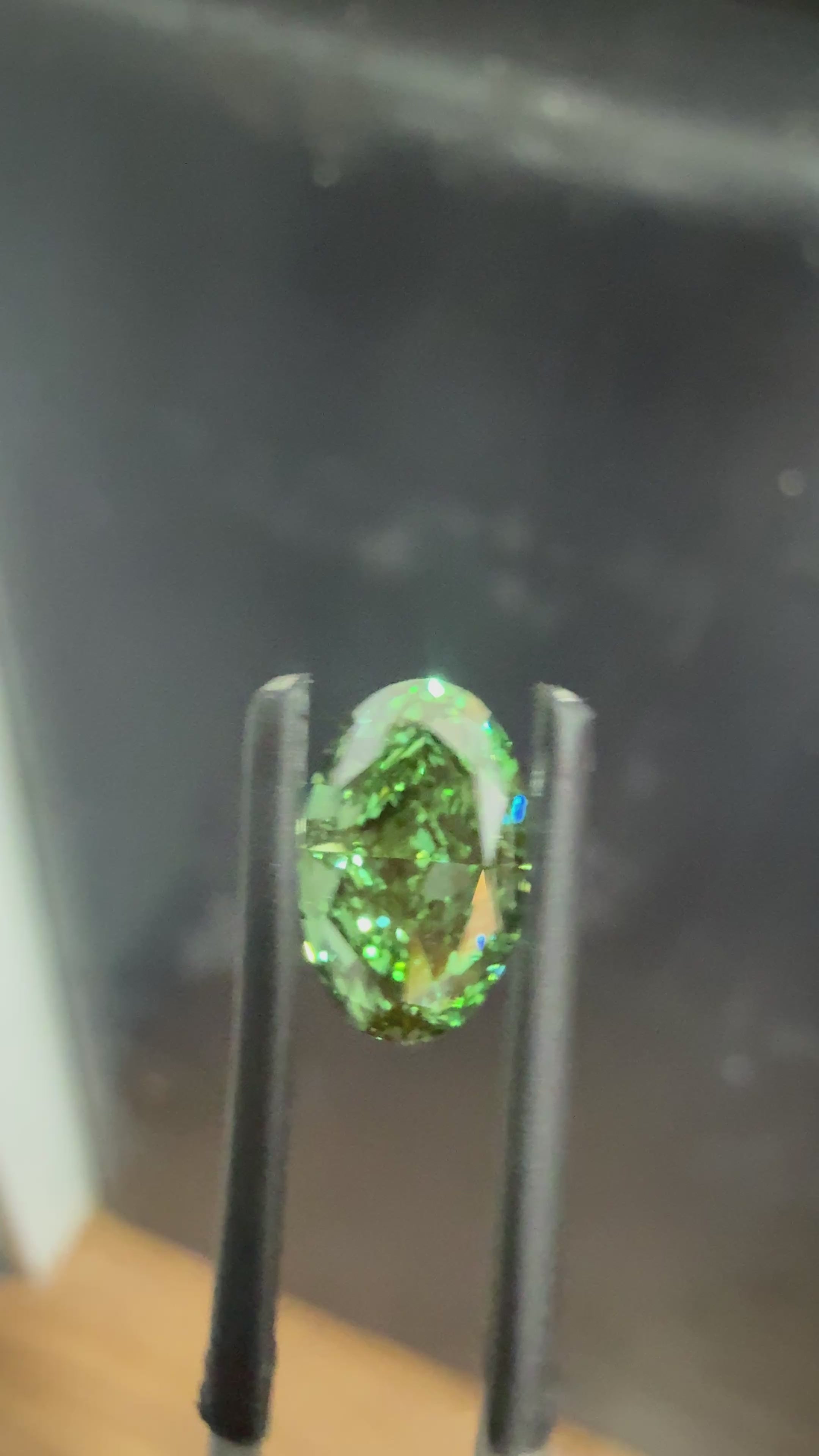 video of green oval diamond